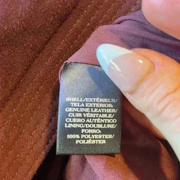 100 % Suede Wine/Rust Ann Taylor Jacket Size Extra Small-NWOT - Picture 7 of 8